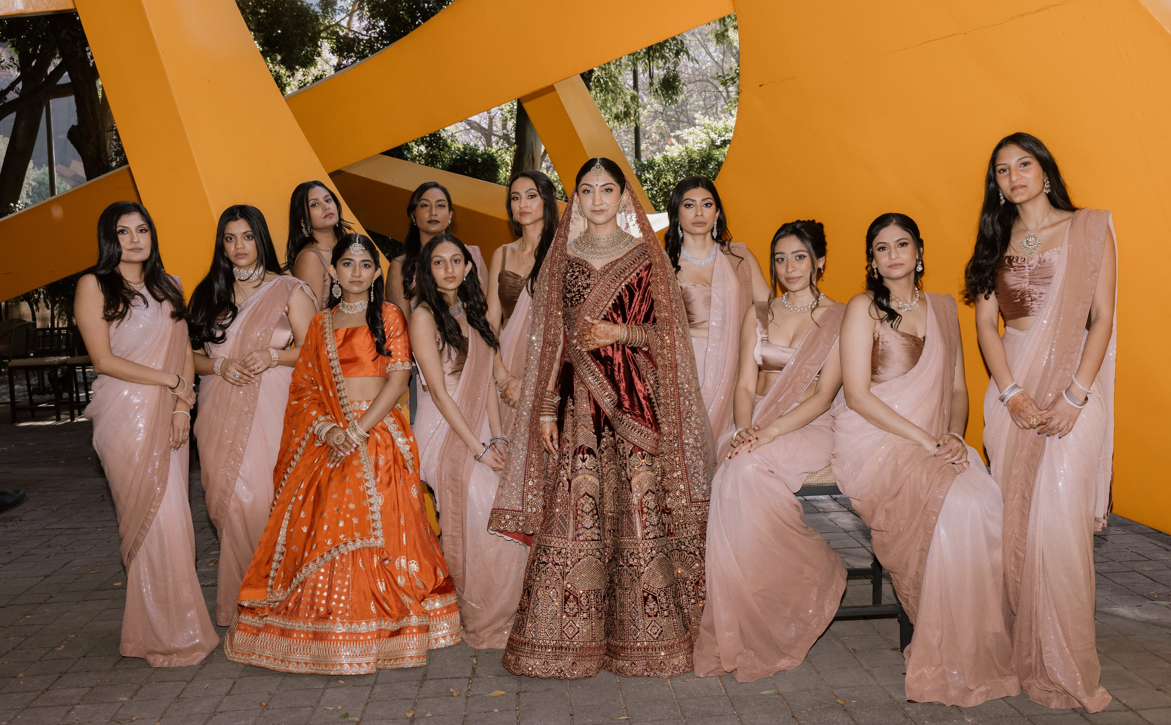 Bride and groom under mandap — Hindu wedding ceremony