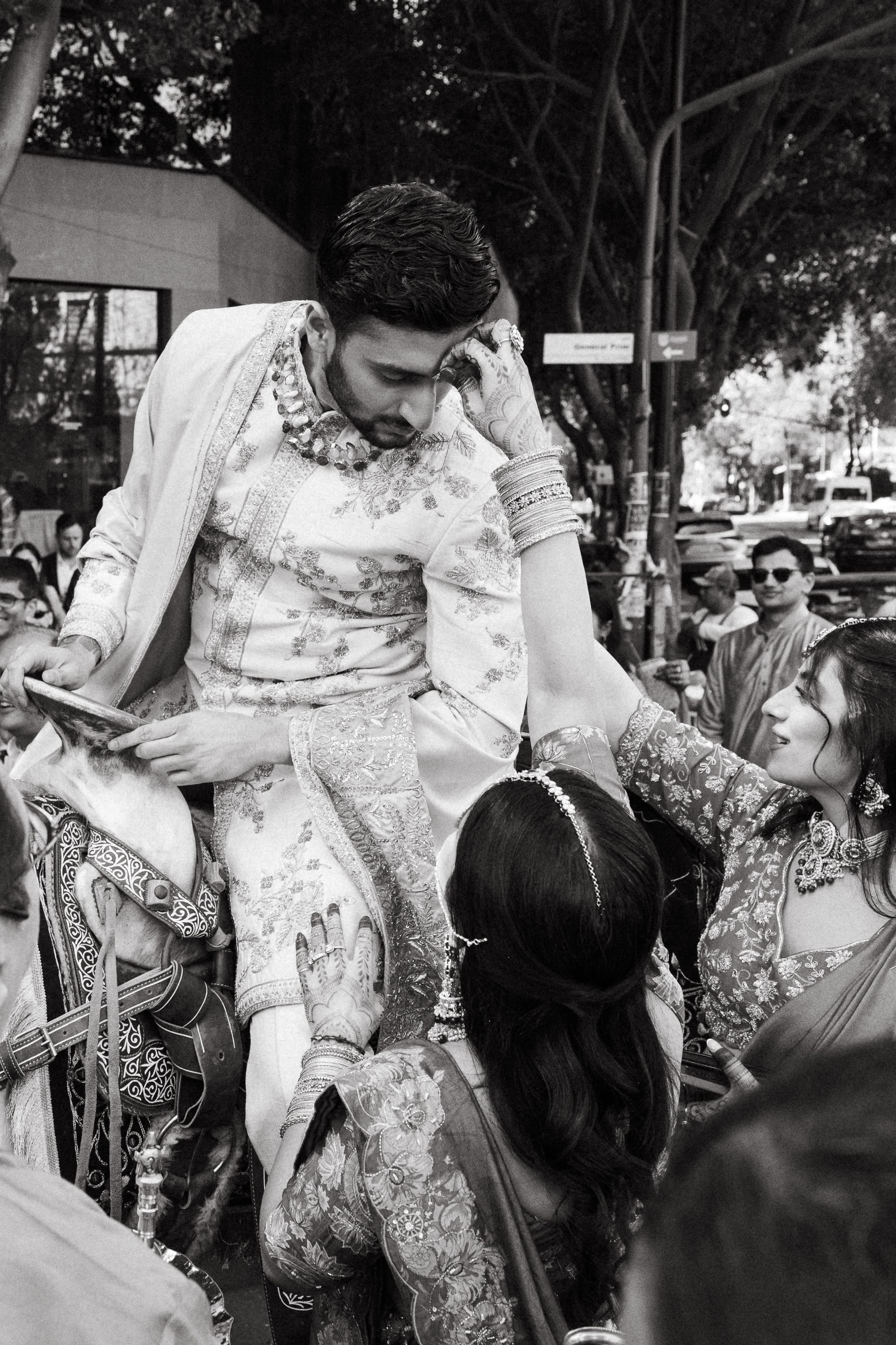 South Asian wedding portrait — editorial photography